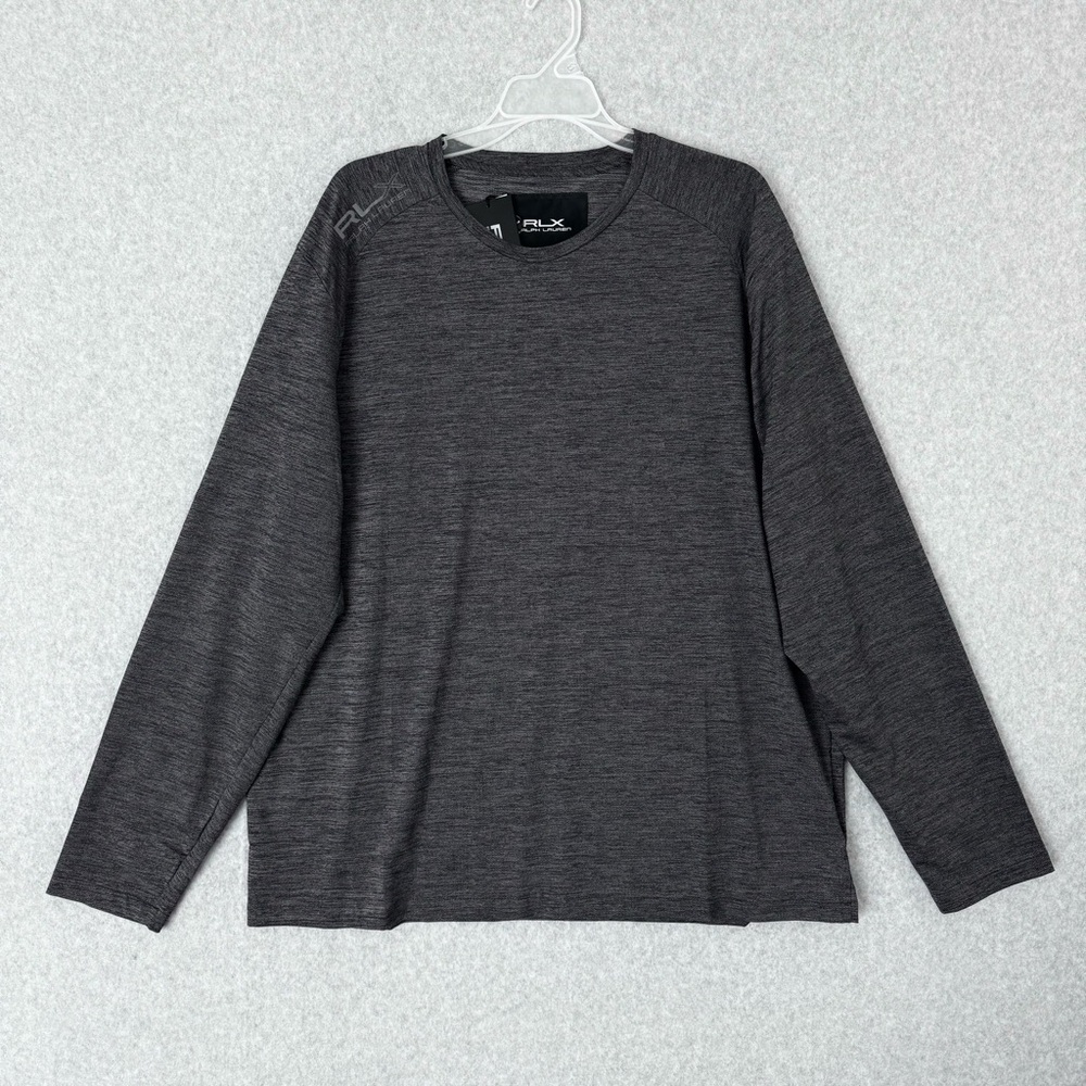 RLX Ralph Lauren Performance Long Sleeve Lightweight Crew Neck T Shirt Grey XL